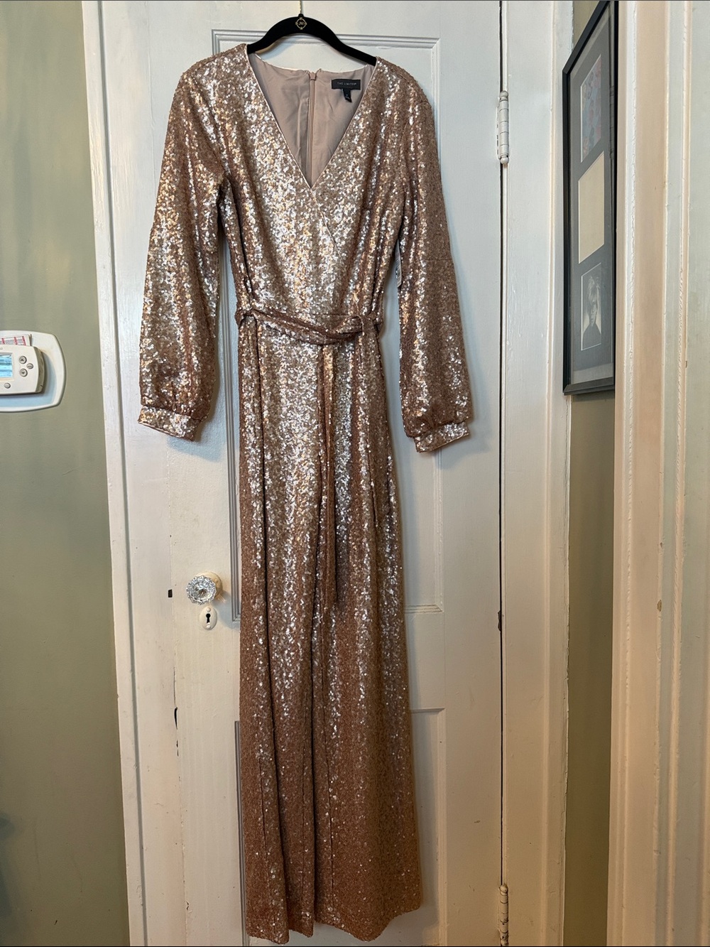 The Limited Rose Gold Sequin Jumpsuit